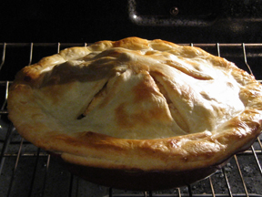 Apple Pie in the oven