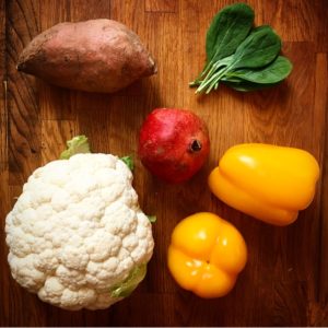 Turmeric Roasted Vegetables with Tahini Dressing