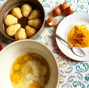 Pear and Cardamom Caramel Cake